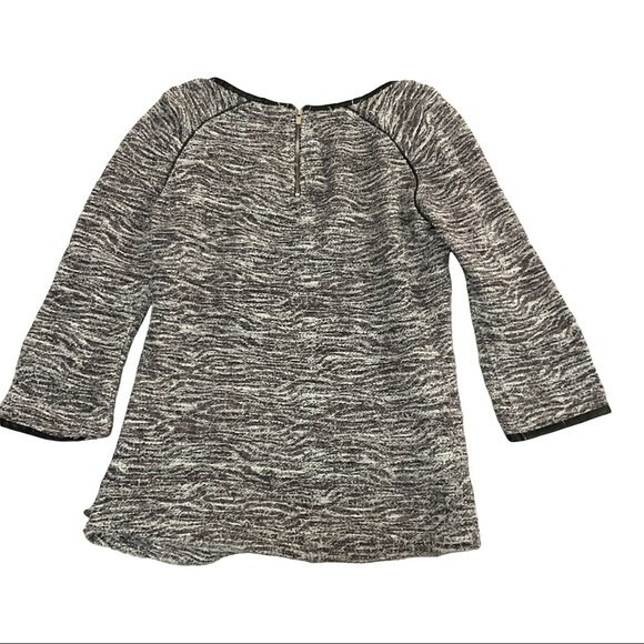 Scotch & Soda Tweed 3/4 Sleeve Round Neck Tunic Top 2 S Academia Casual - Picture 6 of 9